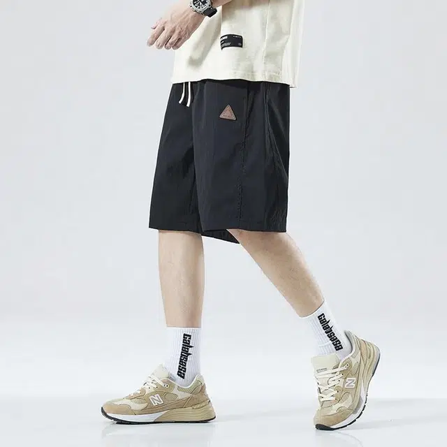 【dme】 基础款纯棉抽绳休闲宽松百搭大口袋五分工装短裤 男女同款