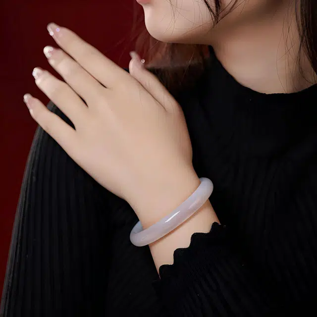 琳琯瑛 新中式国风气质小众设计款首饰 玉髓 玉石手镯 女款