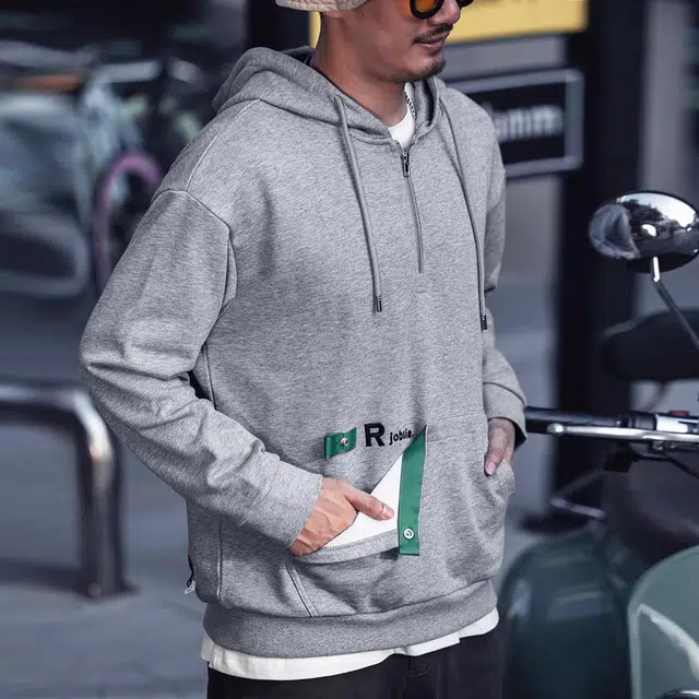 格蓝鹿 连帽学院风潮牌卫衣 男款