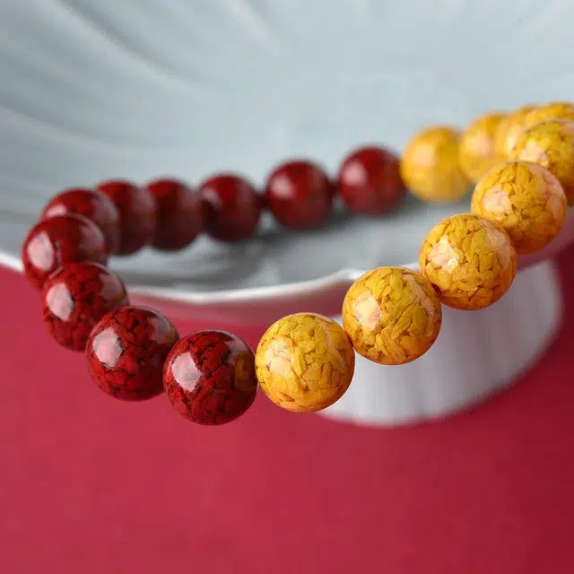 灵菲 真品高含量晶体砂 平安吉祥小众佛珠#好运 再造辰砂朱砂 手串 男女同款情侣款