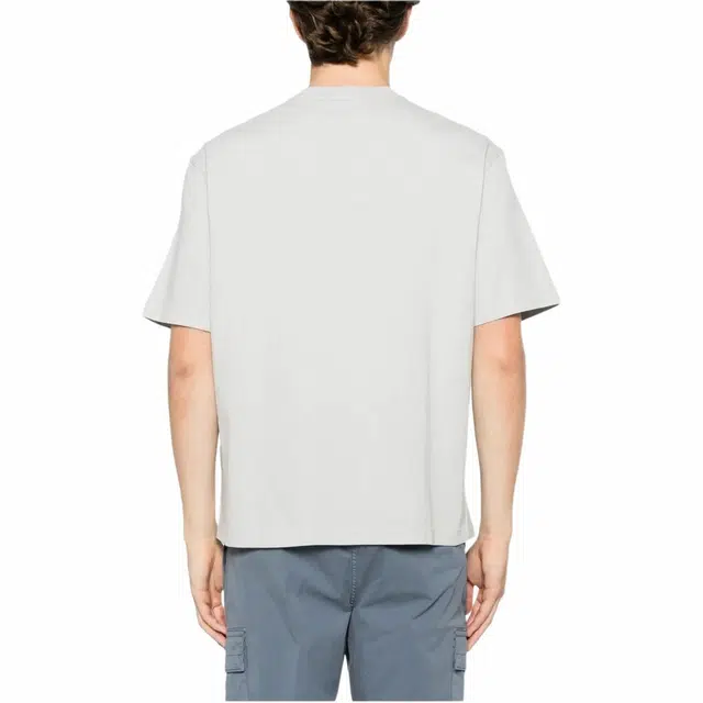 Stone Island Patch Crew Neck T-Shirt Gray White