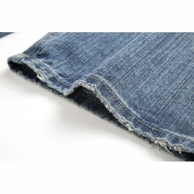 欧路得 美式高街拖地宽松牛仔裤 男款 蓝色