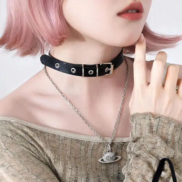 PEACE CAT choker PU