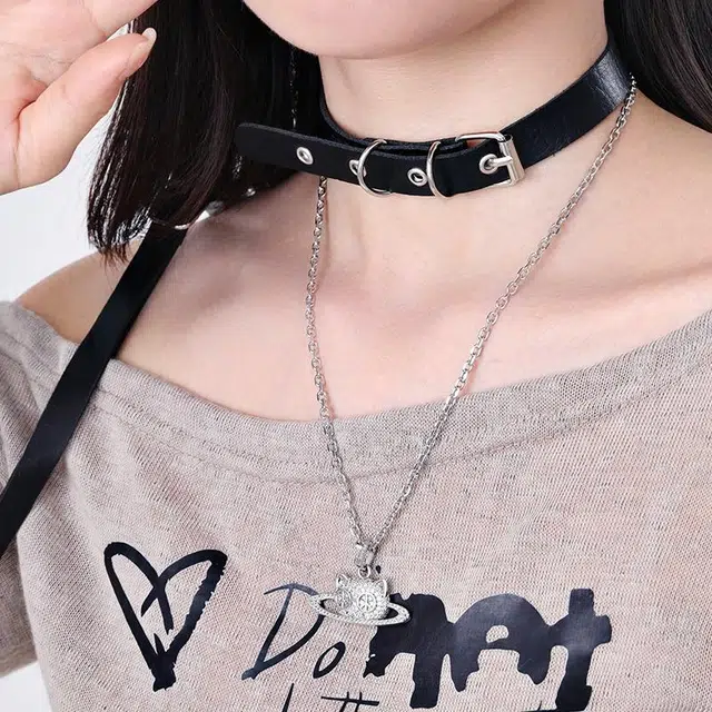 PEACE CAT choker PU