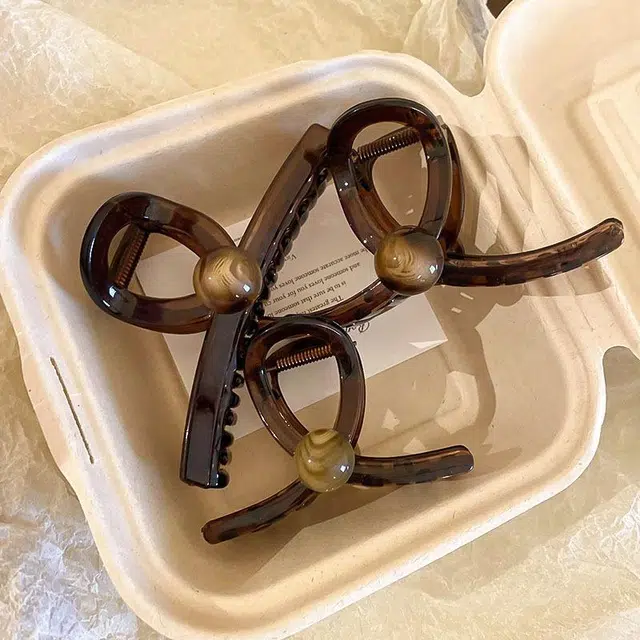 如花梦 高级感珠珠发量多大号复古 亚克力 发夹 女款