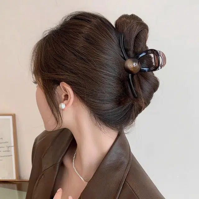 如花梦 高级感珠珠发量多大号复古 亚克力 发夹 女款