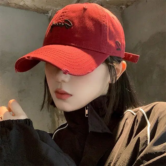 玄唐 美式复古字母刺绣大头围水洗户外出行防晒遮阳大头围显脸软顶 棉 鸭舌帽 男女同款情侣款