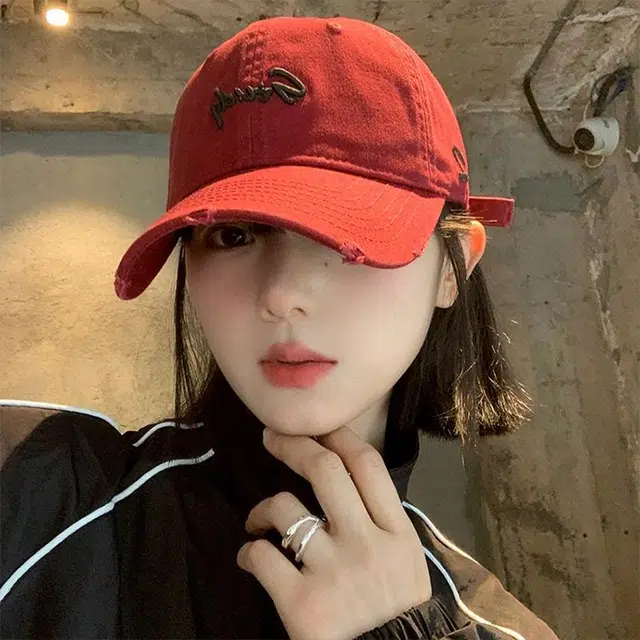 玄唐 美式复古字母刺绣大头围水洗户外出行防晒遮阳大头围显脸软顶 棉 鸭舌帽 男女同款情侣款