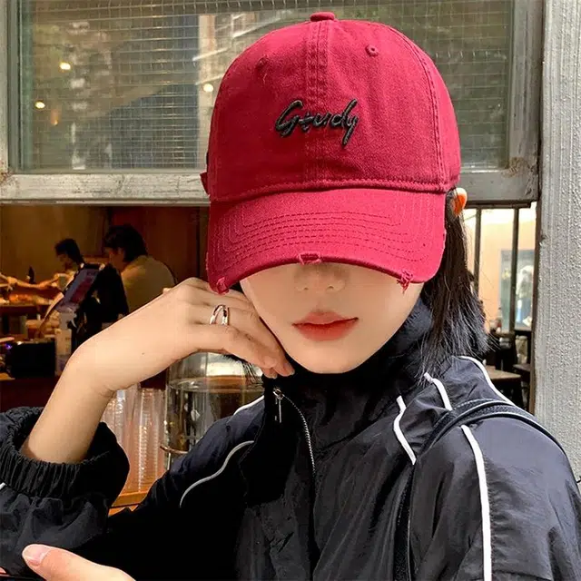 玄唐 美式复古字母刺绣大头围水洗户外出行防晒遮阳大头围显脸软顶 棉 鸭舌帽 男女同款情侣款