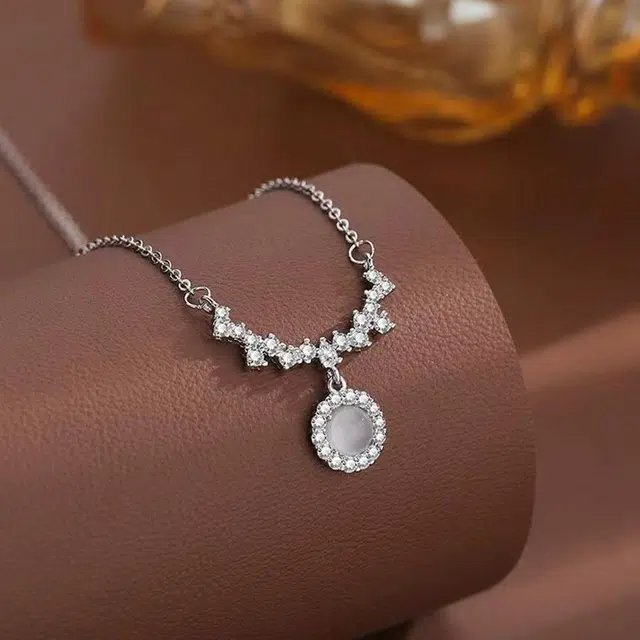 【S925银|精选高品质】 金师傅 闪耀紫藤花锁骨链 时尚森系 梦幻繁花精致气质优雅甜美百搭 小众轻奢高级#好运 玉髓 项链 女款