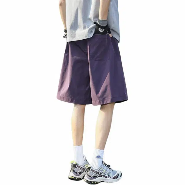 颂希尔 美式户外机能潮牌宽松速干工装短裤 男女同款
