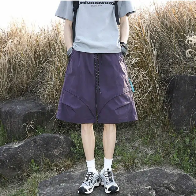 颂希尔 美式户外机能潮牌宽松速干工装短裤 男女同款