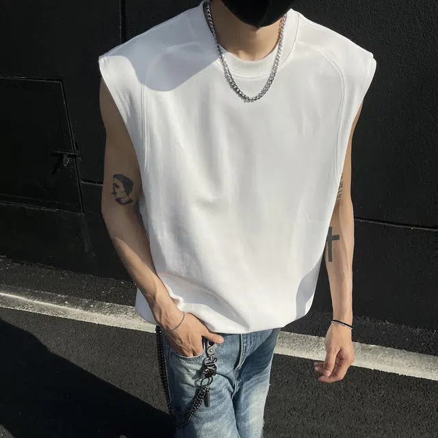 北欧攻略 美式基础款休闲运动健身柔软舒适痞帅坎肩背心 男女同款