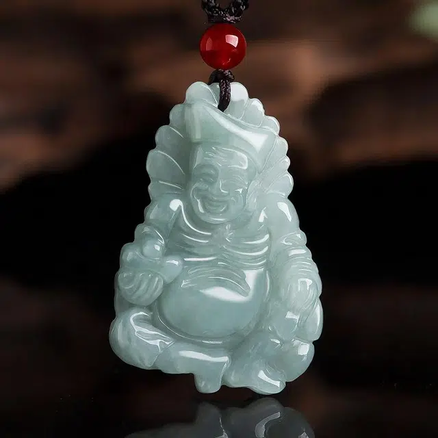彗时 活佛济公 诸事喜乐国风小众新中式复古新中式百搭福禄吉祥时尚百搭好运 糯种 翡翠项链 男女同款情侣款
