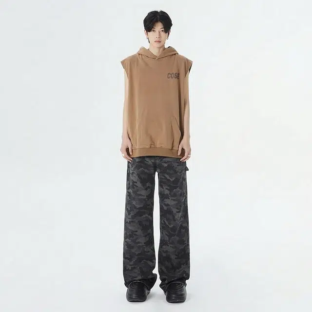 绘承 美式高街宽松直筒百搭休闲户外牛仔裤 男女同款 迷彩