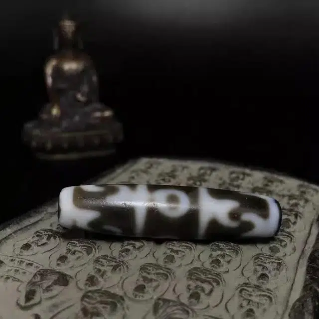 灵运宝 转运招财天珠莲师三眼油润包浆老矿风化油润包浆老料器磨损到位天然 玛瑙 吊坠 男女同款情侣款