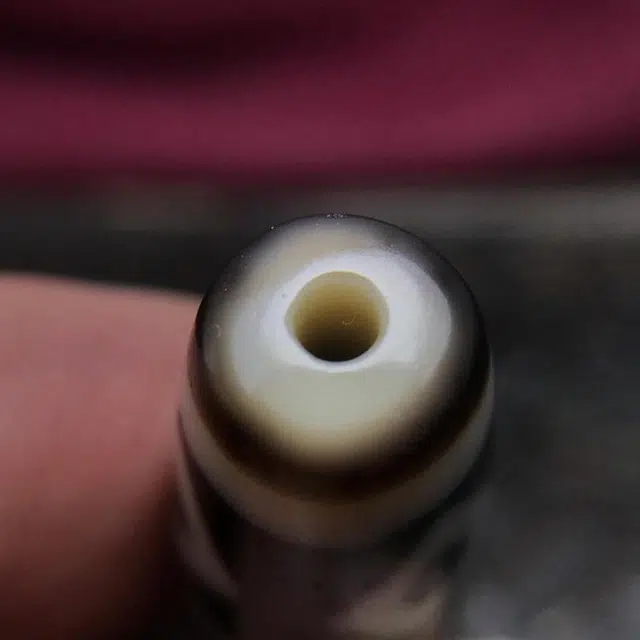 灵运宝 转运招财老矿天珠黑白金刚九眼老矿风化油润包浆老料器磨损到位天然 玛瑙 吊坠 男女同款情侣款