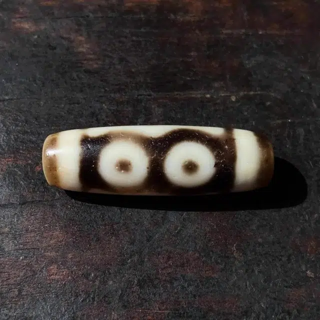 灵运宝 转运招财三眼天珠风化包浆九眼页岩老矿风化油润包浆老料器磨损到位天然 玛瑙 吊坠 男女同款情侣款