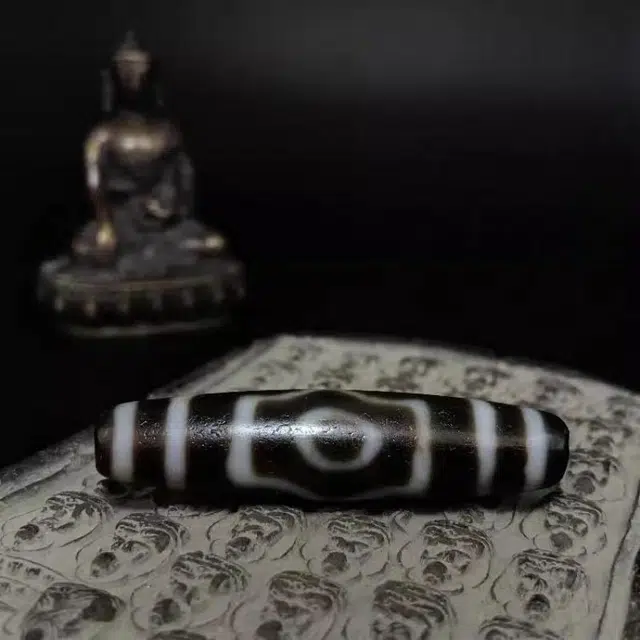灵运宝 转运招财天珠三眼风化油润老矿风化油润包浆老料器磨损到位天然 玛瑙 吊坠 男女同款情侣款