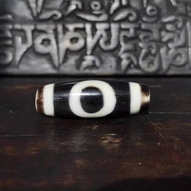 灵运宝 转运招财天地天珠锁骨链老矿黑白皮壳温润老矿风化油润包浆老料器磨损到位 玛瑙 吊坠 男女同款情侣款