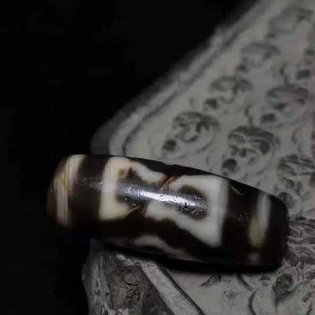 灵运宝 转运招财天珠金刚两眼老矿风化油润包浆老料器磨损到位天然 玛瑙 吊坠 男女同款情侣款