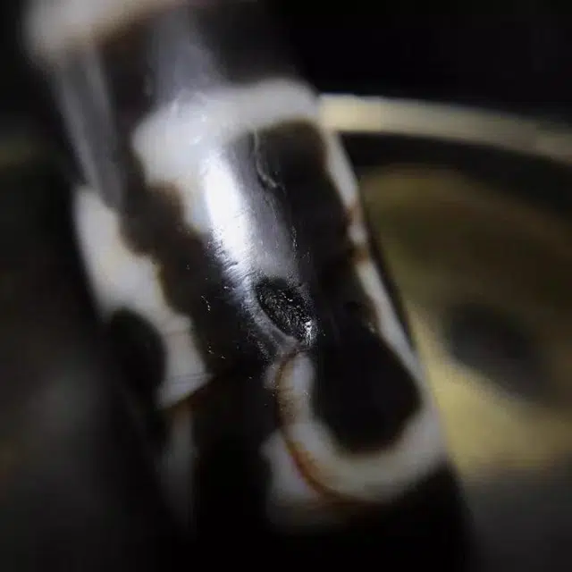 灵运宝 转运招财天珠金刚两眼老矿风化油润包浆老料器磨损到位天然 玛瑙 吊坠 男女同款情侣款