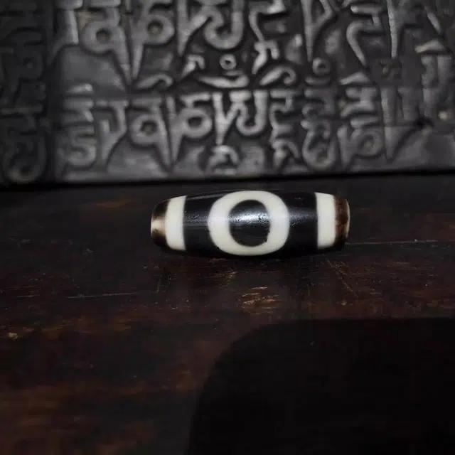 灵运宝 转运招财天地天珠锁骨链老矿黑白皮壳温润老矿风化油润包浆老料器磨损到位 玛瑙 吊坠 男女同款情侣款