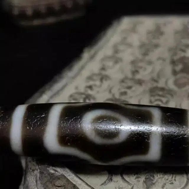 灵运宝 转运招财天珠三眼风化油润老矿风化油润包浆老料器磨损到位天然 玛瑙 吊坠 男女同款情侣款