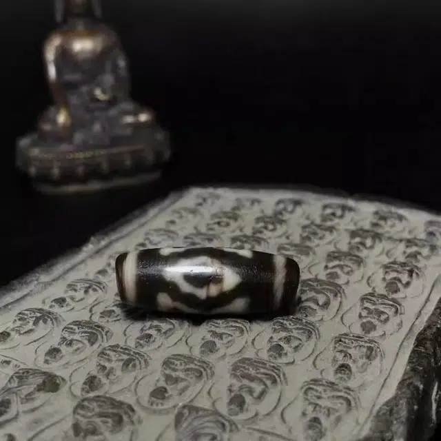 灵运宝 转运招财天珠金刚两眼老矿风化油润包浆老料器磨损到位天然 玛瑙 吊坠 男女同款情侣款