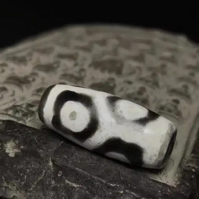 灵运宝 【师傅已加能量】#转运招财西藏藏区六眼天珠地埋灰皮老矿风化油润包浆老料器磨损到位天然 玛瑙 吊坠 男女同款情侣款