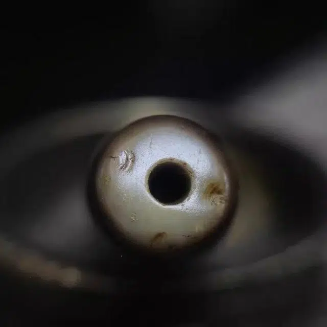 灵运宝 转运招财双虎牙天珠色泽老气老矿风化油润包浆老料器磨损到位天然 玛瑙 吊坠 男女同款情侣款