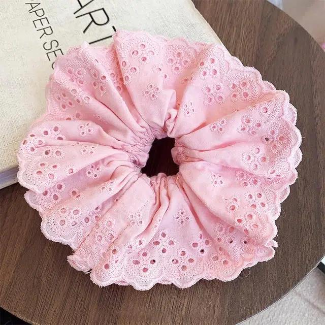 蒙妮 四层甜美蕾丝花边头绳 布艺 发圈 男女同款情侣款