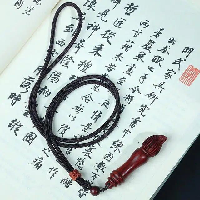 工匠一族 木质文昌笔挂件 金榜题名步步高升红木 高考中考吉祥好运 小叶紫檀 吊坠 男女同款情侣款