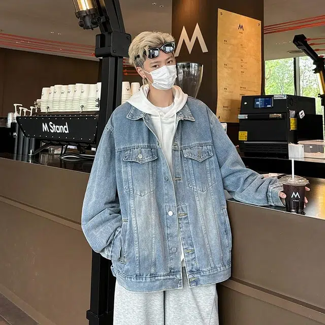 羽浅 工装休闲日系潮牌宽松百搭牛仔外套 男女同款