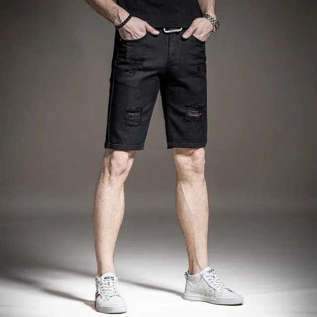 贵色 经典高质量休闲高端青少年学院风牛仔短裤 男女同款