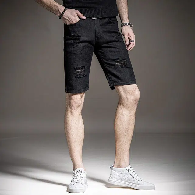 贵色 经典高质量休闲高端青少年学院风牛仔短裤 男女同款