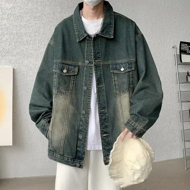 加荣 痞帅高级感工装潮牌户外高街多口袋设计感青少年帅气宽松休闲美式复古翻领牛仔外套 男女同款