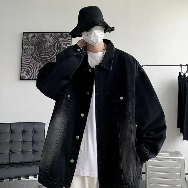 加荣 痞帅高级感工装潮牌户外高街多口袋设计感青少年帅气宽松休闲美式复古翻领牛仔外套 男女同款