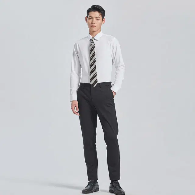 利郎 莫代尔亲肤微弹易打理 尖领商务休闲衬衫 男款
