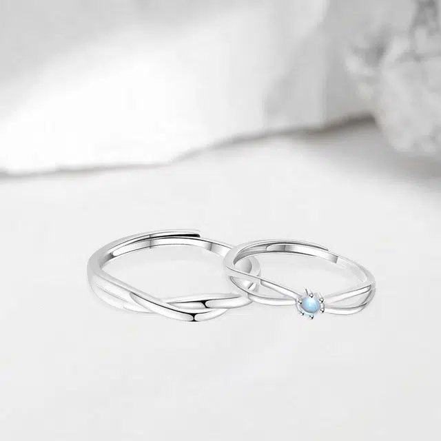 【高品质】 金师傅 钟爱久久对戒 浪漫莫比乌斯幻彩时尚精致气质简约百搭 小众轻奢设计高级#好运 玻璃猫眼 戒指 男女同款情侣款