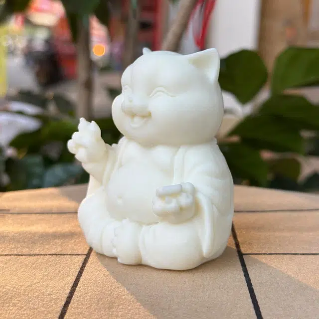 爵倾 国潮新中式招财猫手把件 象牙果 摆件 男女同款情侣款