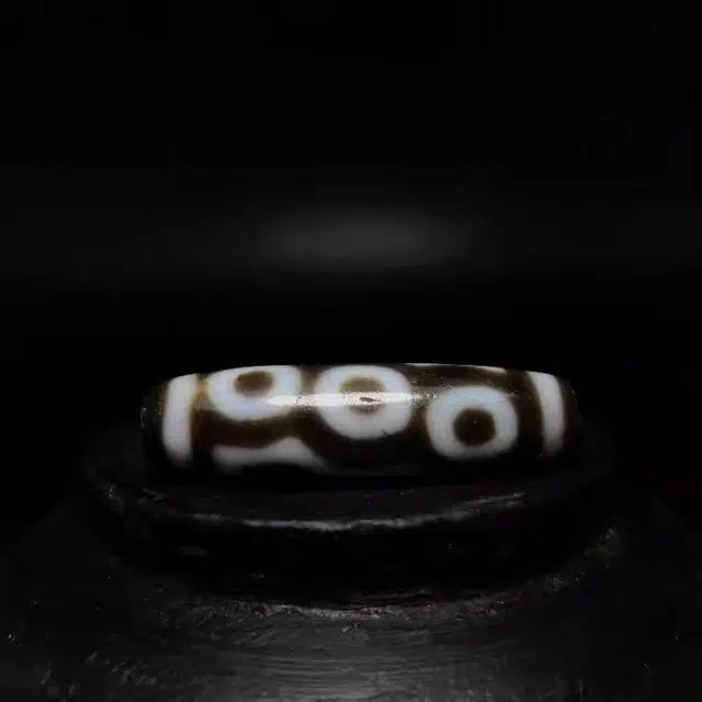 灵运宝 #转运招财三眼老天珠九眼页岩黑白分明老矿风化油润包浆老料器磨损到位天然 玛瑙 吊坠 男女同款情侣款