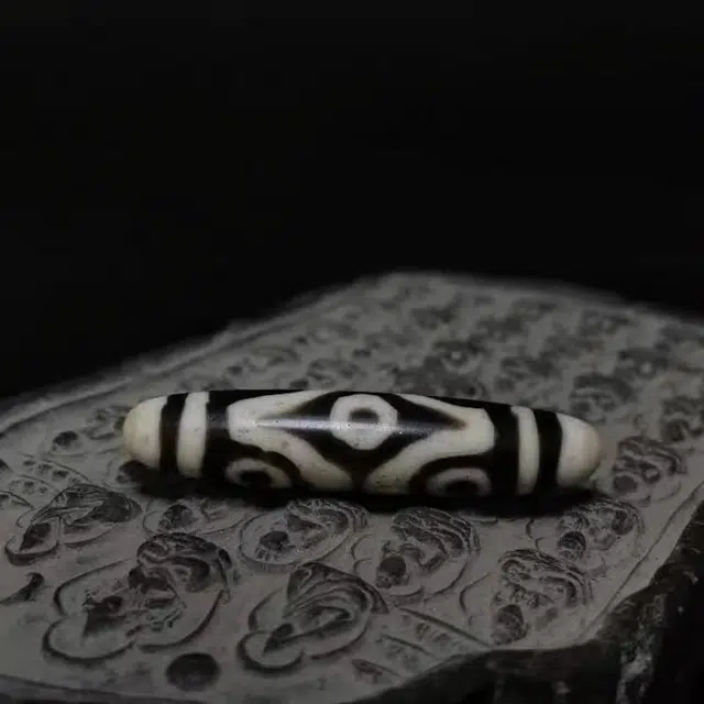 灵运宝 #转运招财金刚十字六眼天珠皮壳咬色老矿风化油润包浆老料器磨损到位 小米珠 吊坠 男女同款情侣款