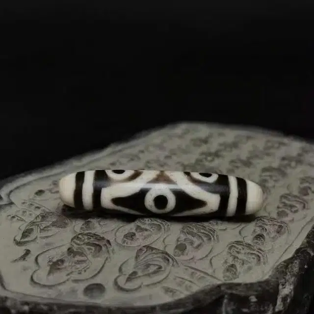 灵运宝 #转运招财金刚十字六眼天珠皮壳咬色老矿风化油润包浆老料器磨损到位 小米珠 吊坠 男女同款情侣款
