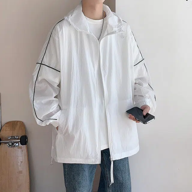 顶峰保罗 透气轻薄美式休闲宽松防晒服 男女同款
