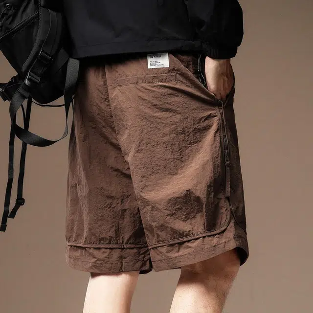 贵色 帅气个性宽松薄款运动五分中经典高街潮牌工装短裤 男女同款