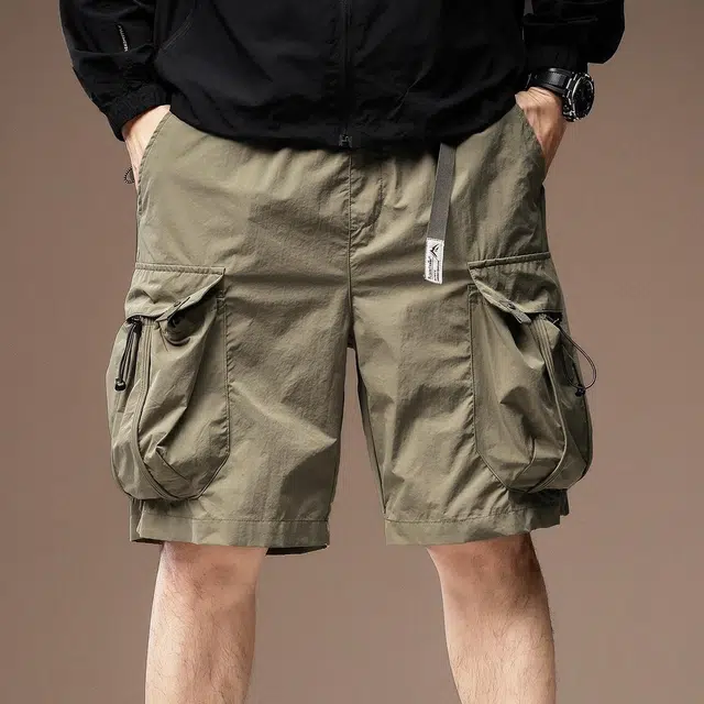 贵色 经典百搭耐磨薄款潮牌多口袋五分中裤高端美式户创意设计外机能工装短裤 男女同款