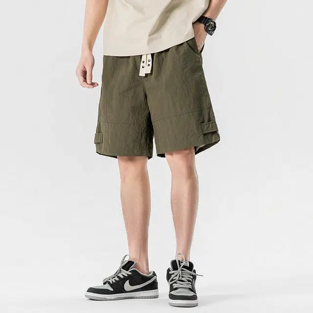 【dme】 美式潮流薄款系带宽松舒适五分百搭休闲短裤 男女同款
