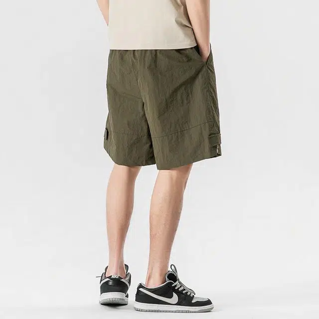 【dme】 美式潮流薄款系带宽松舒适五分百搭休闲短裤 男女同款