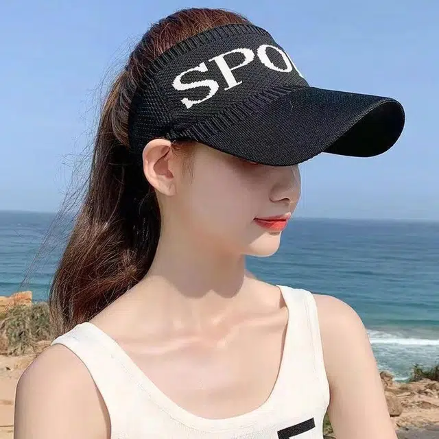 冠辉 夏季防晒空顶户外运动时尚休闲日常通勤简约百搭太阳帽帽遮阳跑步骑车鸭舌加大檐遮阳防晒帽 涤纶 棒球帽 男女同款情侣款
